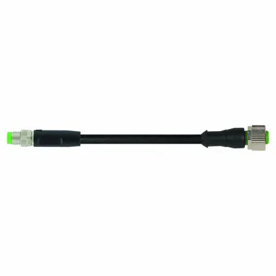 MURRELEKTRONIK M12 x M8 Cordset with PUR Jacket for Twisting Applications - M12 x M8 Cordsets with PUR Jacket for Twisting Applications
