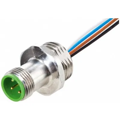 MURRELEKTRONIK M12 Male Front Mounting Receptacle - Food & Beverage M12 Receptacles for Signal & Low-Power Applications