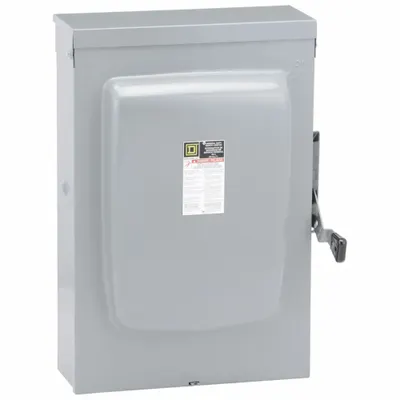 SQUARE D Safety Switch: Fusible, 400 A, Three Phase, 240V AC, Galvanized Steel - Fusible Safety Switches