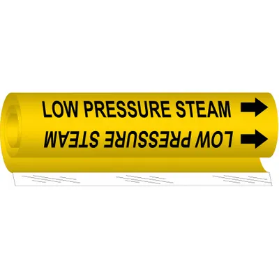 BRADY Low Pressure Steam Wrap-Around Pipe Marker - Low Pressure Steam Wrap-Around Pipe Markers