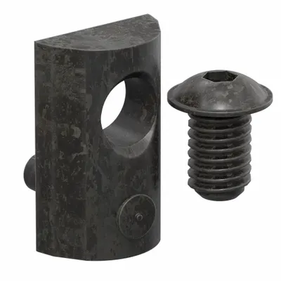 80/20 Bolt Assembly: 5/16" -18 Size, 11/16 in Thread Lg, Flanged Button Head Socket Cap - Roll-In T-Nuts