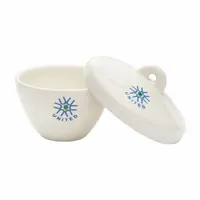 Crucible: 20 mL Capacity - mL, 41 mm Dia, 26 mm Overall Ht, Glazed, Porcelain, Autoclavable (MPN JCL020)
