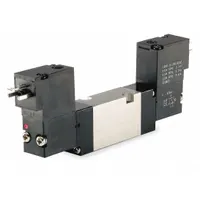 Solenoid Air Control Valve: Four-Way / Two-Position, Base-Mounted Body, 120V AC, Double Solenoid (MPN S5DS9C-1)
