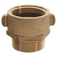 DIXON VALVE & COUPLING Fire Hose Adapter: 1 1/2 in Compatible Pipe Size, NPT x NH, Straight, Brass (MPN RSM150F)