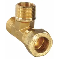 PARKER Compression Tee Fitting: 3/4 in OD x 3/4 in Pipe x 3/4 in OD Fitting Size, Brass, 6 PK (MPN 172CA-12-12)