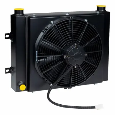MAXIM Oil Coolers: 4 hp Heat Removed, 100 gpm Max. Flow, 300 psi Max. Pressure - DC Motor Driven Forced Air Oil Coolers