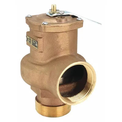 APOLLO Safety Relief Valve: MNPT x FNPT, 3 in x 3 in, 15 psi Max. Op Pressure - ASME Section IV Steam Pressure Relief Valves