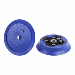 This plate type heavy-duty vacuum pad assembly features a G1/2 in connection, 170 mm pad diameter, and 30 mm pad height. The NBR material in gray with 60 A durometer provides grip on smooth and slightly oily surfaces. It is used for lifting and handling workpieces in industrial automation and material handling applications.