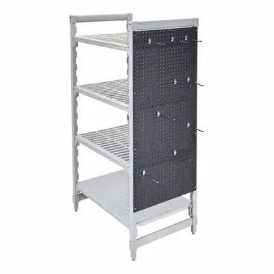 CAMBRO Pegboard, 84 in Ht, 14 in Dp, 36 in Lg, Black, 0 Rails - Shelving Accessories