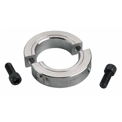 RULAND MANUFACTURING Shaft Collar: 2-Piece, Inch, Round, Clamp-On, 3 in Bore Dia - Aluminum Shaft Collars