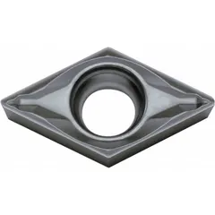 Diamond indexable turning insert for precision machining of non-ferrous materials. Used in turning, boring, and facing operations to achieve high surface finish. Suitable for applications in general manufacturing.