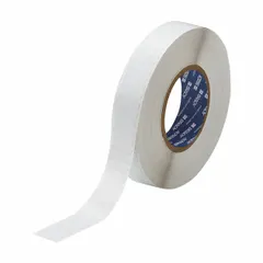 This precut label roll is made of polyimide with a white matte finish, measuring 1/4 in x 1 in. Each roll contains 10,000 labels and is compatible with the i5100 printer series. Polyimide labels withstand high temperatures, making them suitable for circuit board labeling, component marking, and asset tracking in industrial environments.