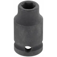 This impact socket is designed for use with 1/4" drive tools. It features a 4.5 mm metric, 6-point configuration for reduced fastener rounding. The manganese phosphate finish offers corrosion resistance. Suitable for fastening and loosening metric fasteners in automotive and general maintenance applications.