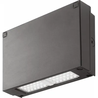 LITHONIA LIGHTING Compact Wall Pack: LED, 2,900 lm, 5000K, 120 to 277V AC, 24 W, Type IV - LED Anti-Glare Full-Size Wall Packs