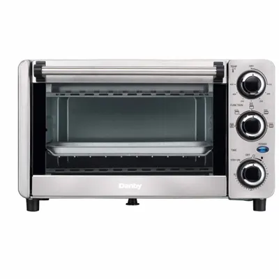 DANBY DBTO0412BBSS Countertop Convection Oven, 1,100 W, 1 Wire Shelf - Countertop Convection Ovens