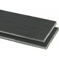 Low-Stretch Multi-Ply Conveyor Belt: 18 in Belt Wd, 9/64 in Belt Thick, Cut to Lg (15 ft Min), Black (MPN 20105042-18)
