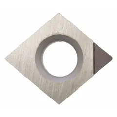 This diamond indexable turning insert is designed for precision machining of non-ferrous materials such as aluminum, copper, and plastics. It is suitable for turning, boring, and facing operations on CNC lathes and turning centers, delivering high surface finish and extended tool life.