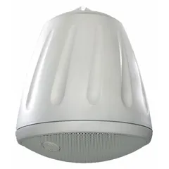 Passive, 2-way pendant-mount speaker for indoor use. Features 8 ohm impedance, overall width of 20 3/4 inches, and overall height of 22 3/4 inches. Suitable for overhead installation in commercial spaces such as retail stores, conference rooms, and restaurants.