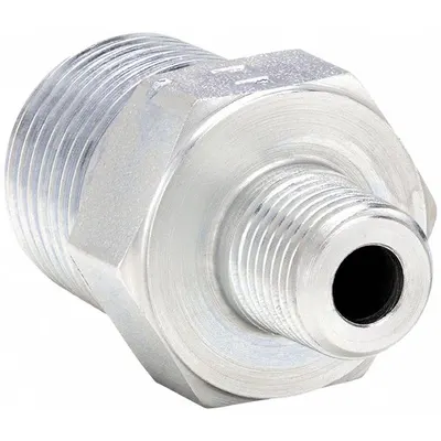 PARKER 3/8 X 1/4 FHF3-S Steel Adapter, Male BSPT x Male NPT, 6000 psi - Hydraulic Threaded Extreme-Pressure Pipe Fittings