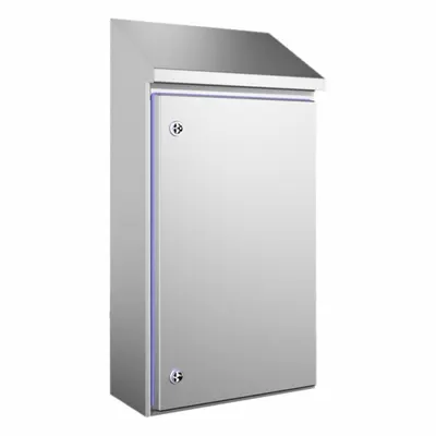 RITTAL Sloped Top Enclosure: 304 Stainless Steel, 30 in x 15 in x 8 in - Stainless Steel Enclosures