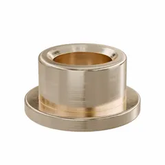This flanged sleeve bearing is made from SAE 841 bronze and is designed for general purpose use in applications such as conveyors, pumps, and material handling equipment. It has a 1/4 in bore, 3/8 in OD, and 1/4 in length, with an operating temperature range of -35°F to 300°F. Supplied in a pack of 10.