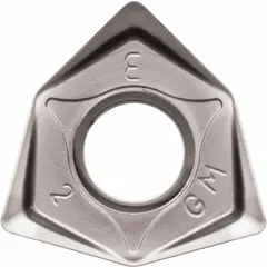 KYOCERA Trigon (W) indexable milling insert with part number WNMU080604ENGMTN620M. The trigon shape provides three cutting edges for cost-efficient face and shoulder milling. Designed for general-purpose machining of steel, stainless steel, and cast iron in medium-duty operations.
