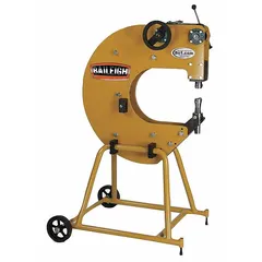 This corded electric planishing hammer features a rigid frame and flat anvil, delivering up to 1,700 blows per minute. With a 19-inch throat depth and single-speed operation, it is suited for metal shaping and smoothing tasks such as automotive restoration and sheet metal fabrication.