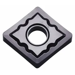 Diamond indexable turning insert for precision machining of non-ferrous materials. Used in turning, facing, and boring operations to achieve high surface finish. Suitable for applications on aluminum alloys, copper, and plastics.