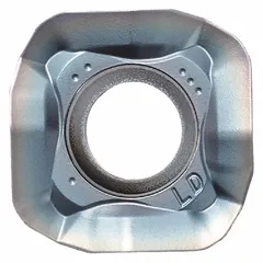 Square (S) indexable milling insert for face and shoulder milling operations on steel and cast iron. Suitable for CNC and manual mills in general-purpose machining.
