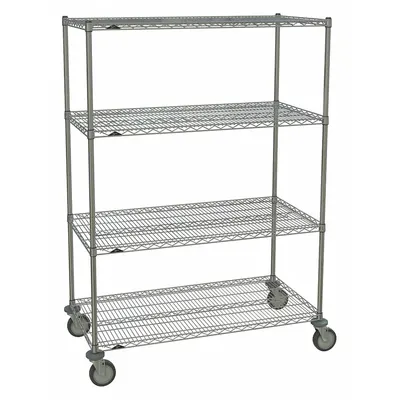 METRO 2448NC-4,63UP-4,5MP-4 Mobile Wire Shelving Unit - Mobile Wire Shelving for Dry Use