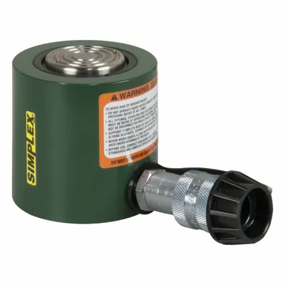 SIMPLEX Cylinder: Single Acting, 20 ton Nominal Capacity, 2 in Nominal Stroke Lg - Low Profile Rams