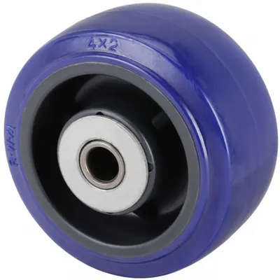 OEM Caster Wheel: 4 in Wheel Dia - Polyurethane Tread on Plastic Core Wheels