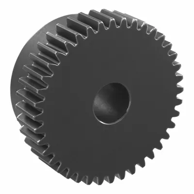 KHK GEARS Spur Gear: Module m 1, 40 Teeth, 10 mm Bore Dia, Black Oxide Coated Carbon Steel - Metric Spur Gears with Standard Hub