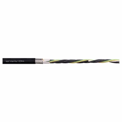 CHAINFLEX Motor Cable: 18 AWG, 4 Conductors, Order by the Foot, TPR Jacket - Continuous Flexing Power Cables for VFDs