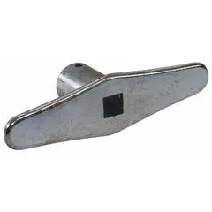 Non-locking T-handle lift handle for manual operation of garage doors. Provides a secure grip for opening and closing residential or light-commercial sectional doors without a locking mechanism. Suitable for maintenance and replacement applications.