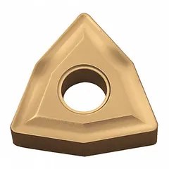 Trigon (W) indexable turning insert for general turning, facing, and profiling operations. Suitable for steel, stainless steel, and cast iron. Grade CA515 offers wear resistance for medium to roughing cuts.