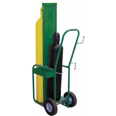 SAFTCART Cylinder Hand Truck: 400 lb, Back to Back, 2 Cylinder - Firewall Welding Cylinder Hand Trucks