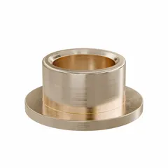 This flanged sleeve bearing is made from SAE 841 bronze and is designed for general-purpose rotating applications. It has a 3/4 in bore, 1 in OD, and 5/8 in length, operating within -35°F to 300°F. The self-lubricating material suits applications where maintenance access is limited, such as in industrial machinery, conveyors, and pumps. Sold in a pack of 10.