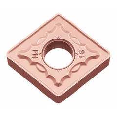 This diamond indexable turning insert features an 80° rhombic shape with a 1/2 inch inscribed circle, 3/16 inch thickness, and 1/32 inch nose radius. Designed for precision turning, facing, and boring of non-ferrous metals, composites, and abrasive plastics in industrial machining applications.