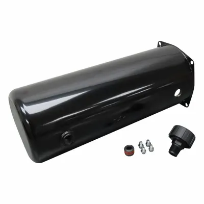 STONE Reservoir Tank: 3 qt Reservoir Capacity, Round, Steel, 120 mm Overall Lg - Hydraulic Power Unit Reservoirs