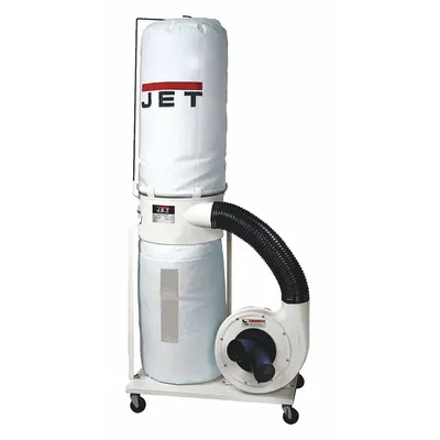 JET Wood Dust Collector: Single-Stage, 230V AC - Mobile Single-Stage Wood Dust Collectors