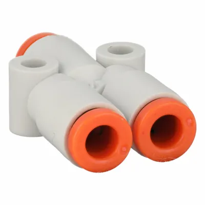 SMC KQ2U03-00A Polybutylene Terephthalate Push-Fit Wye Fitting - Polybutylene & Brass Tube Fittings