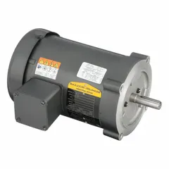 Totally enclosed fan-cooled (TEFC) 3-phase AC motor with C-face mount. Rated 1/2 hp, 575V AC, 1765 RPM, and 0.8 A full-load current at 60 Hz. Suitable for continuous-duty applications such as pumps, fans, conveyors, and machine tools in industrial environments.