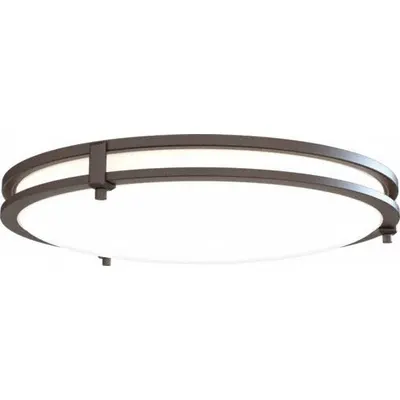 JUNO Saturn Flush-Mount Light, 16 in Round, Bronze, 2700K, 90 CRI, 120V - Saturn Flush-Mount Lights