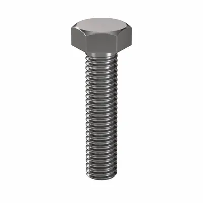 LINDSTROM Hex Head Cap Screw: Steel, Class 8.8, Plain, M8, Metric, 35 mm lg, Fully Threaded - Class 8.8 Steel Hex Head Cap Screws