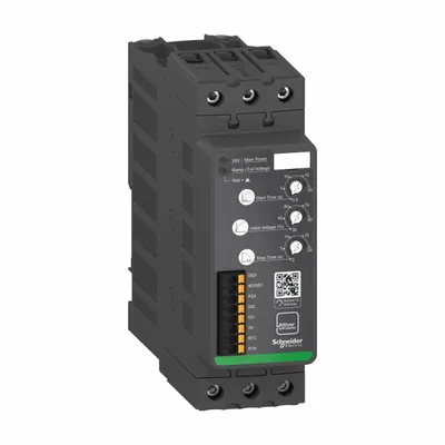 SCHNEIDER Soft Start: 200-480V AC, 45 A Output Current, With Bypass, IP20, 60/50 Hz - Schneider Altistart ATS 130