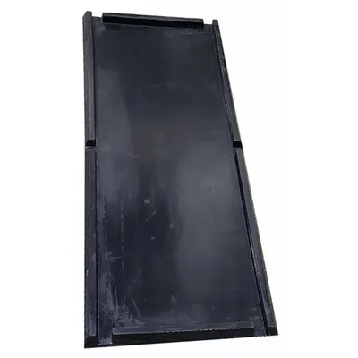 GARLOCK SAFETY SYSTEMS Rubber Mat: 32 in x 7/8 in, Temporary, Base Pad, 411-002-000, Black - Bases for Guardrails
