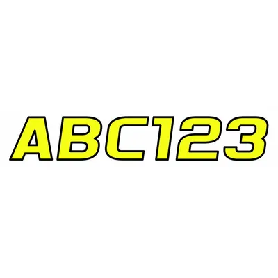 HARDLINE PRODUCTS Letter and Number Label Set: Gen Identification/USCG, 3 in Character Ht - Boat Registration Letters & Numbers