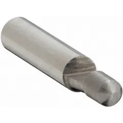 Carbide flush-trim profile router bit with 1/4 in cutter diameter and 1/4 in length of cut. Designed for flush-trimming laminate, veneer, or solid wood to a substrate, following a template or bearing for precise edge finishing. Suitable for cabinetry and furniture routing applications.