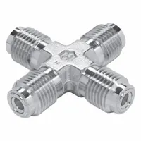 Ultra High Purity Fittings: 1/2 in OD x 1/2 in OD x 1/2 in OD Fitting Size, Stainless Steel (MPN PCU1/2E)